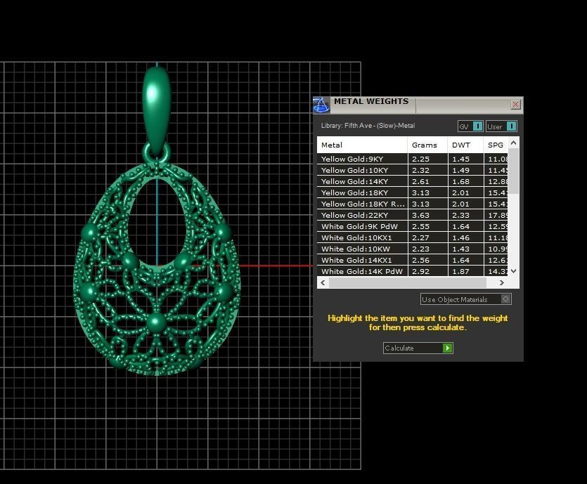 Pendant 479 3D print model_9