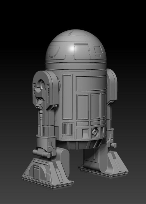 N0-AH Astromech Articulation 3d print STL files 3D print model_1