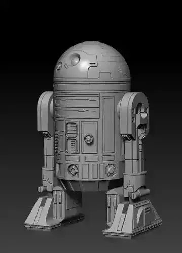 N0-AH Astromech Articulation 3d print STL files 3D print model