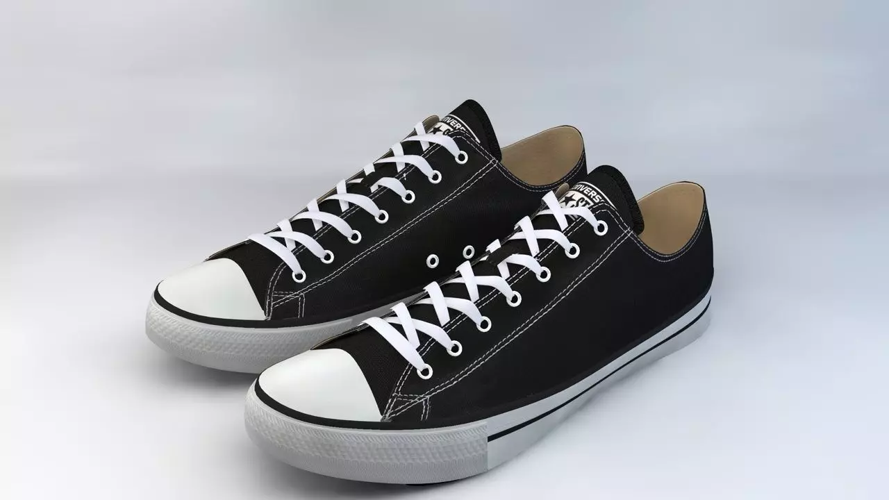 Converse Chuck Taylor Low-poly 3D model
