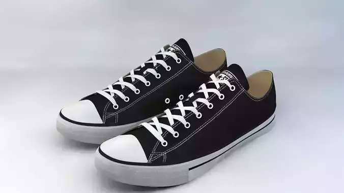 Converse Chuck Taylor Low-poly 3D model