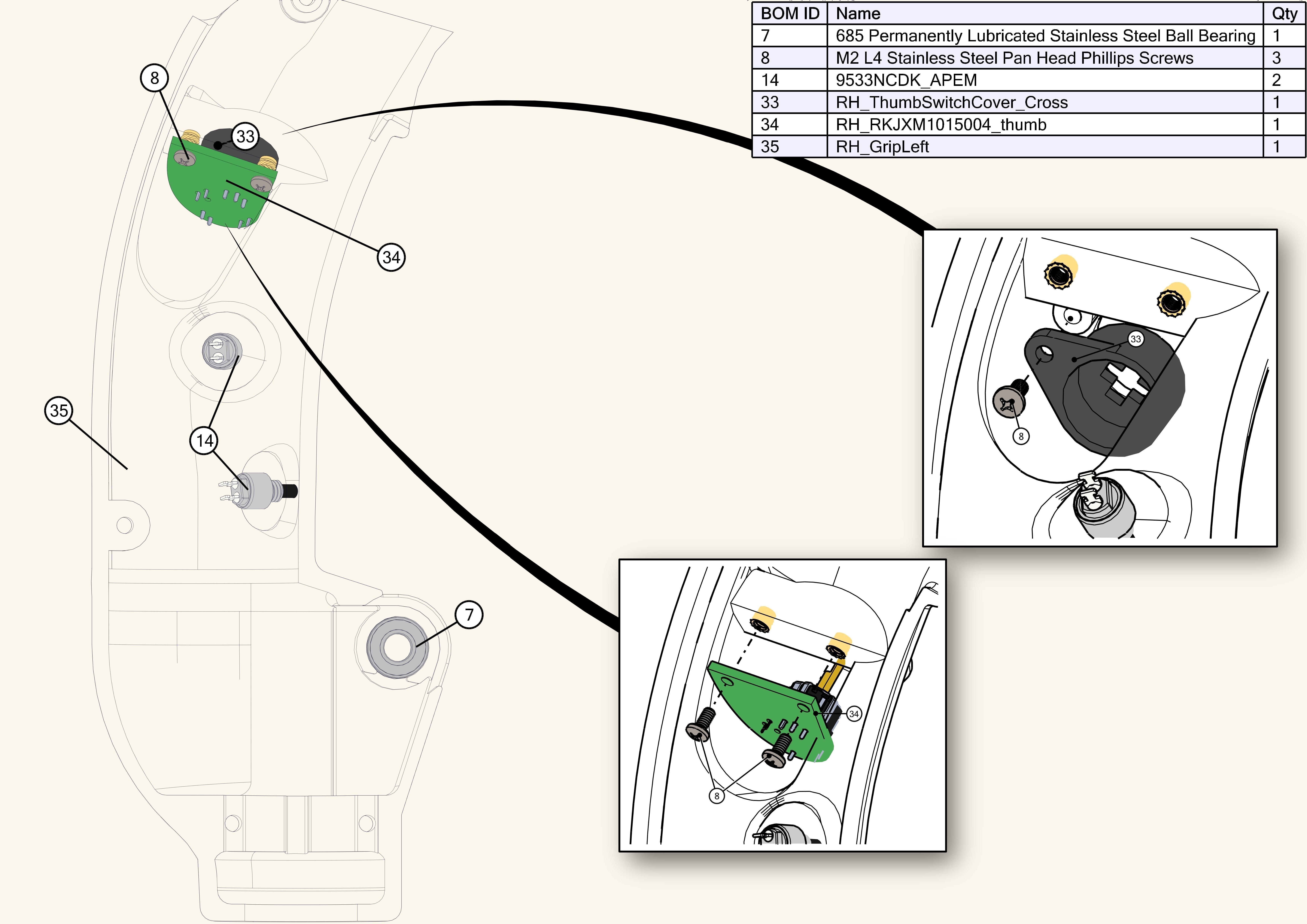 Flanker style stick 3D print model_14