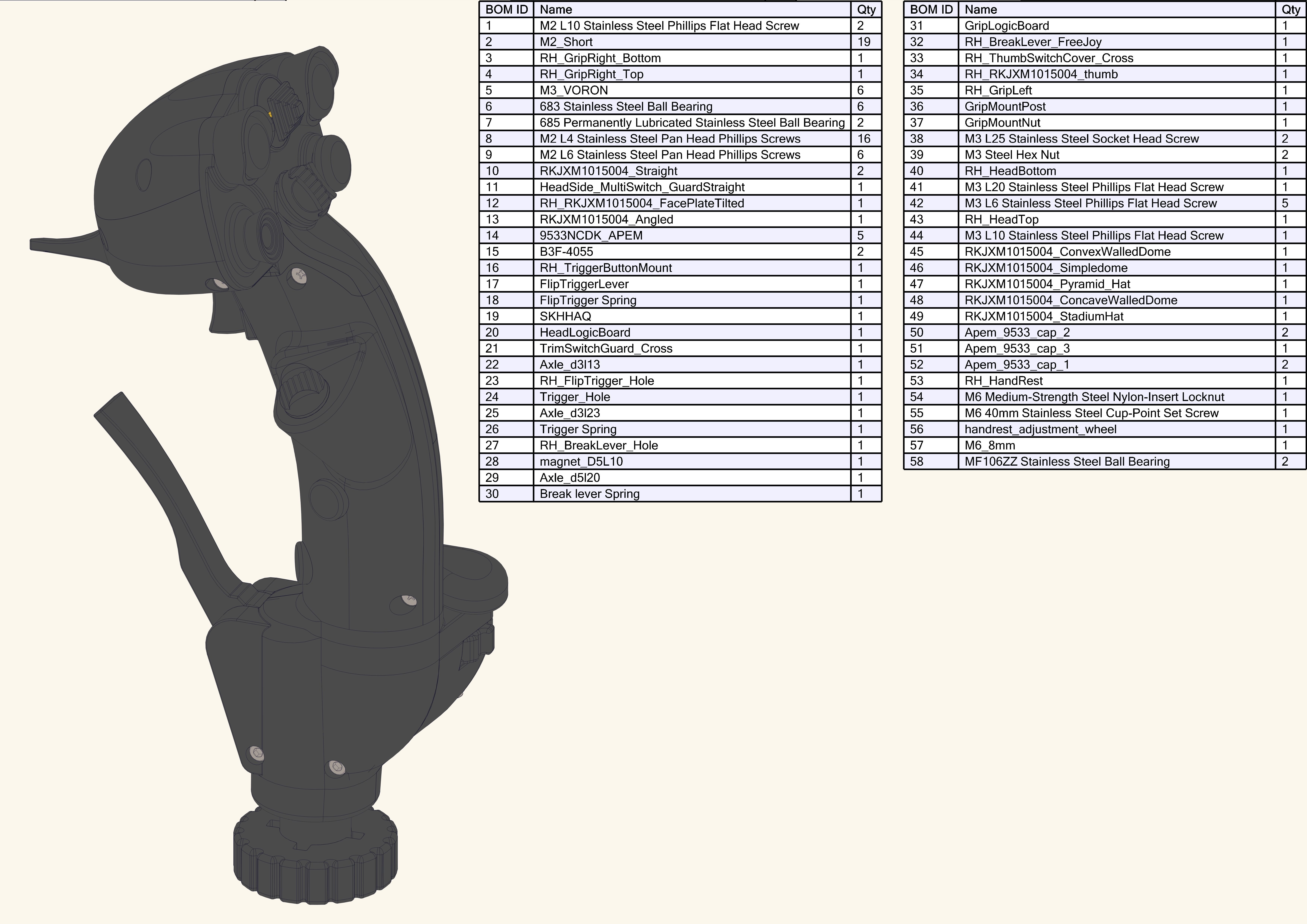 Flanker style stick 3D print model_2