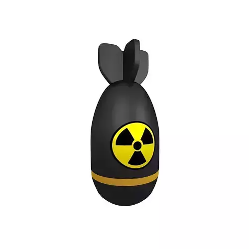 Nuclear Bomb v1 004 Low-poly 3D model