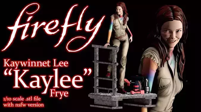 Kaywinnet Lee Kaylee Frye - 1to10 statue STL file NSFW 3D print model