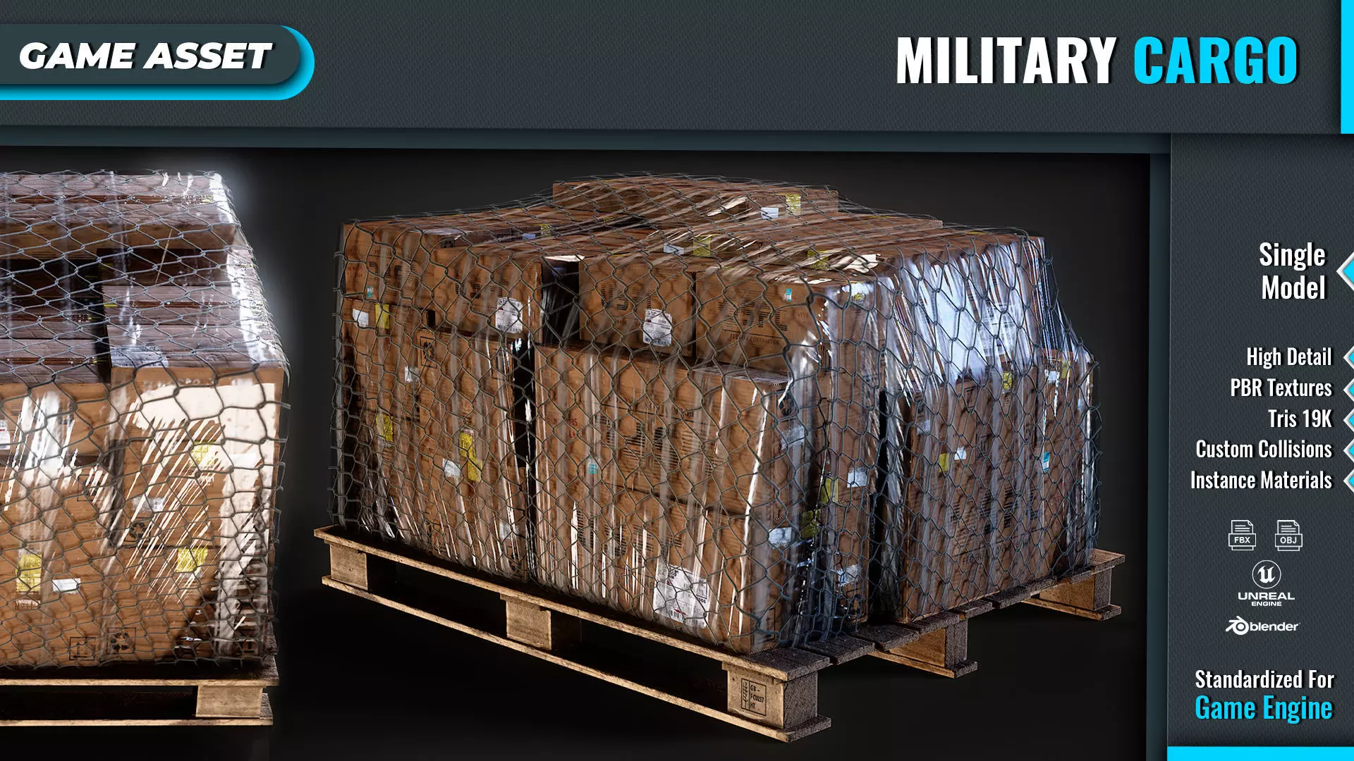 Military Box Cargo Vol 1 Low-poly 3D model_0