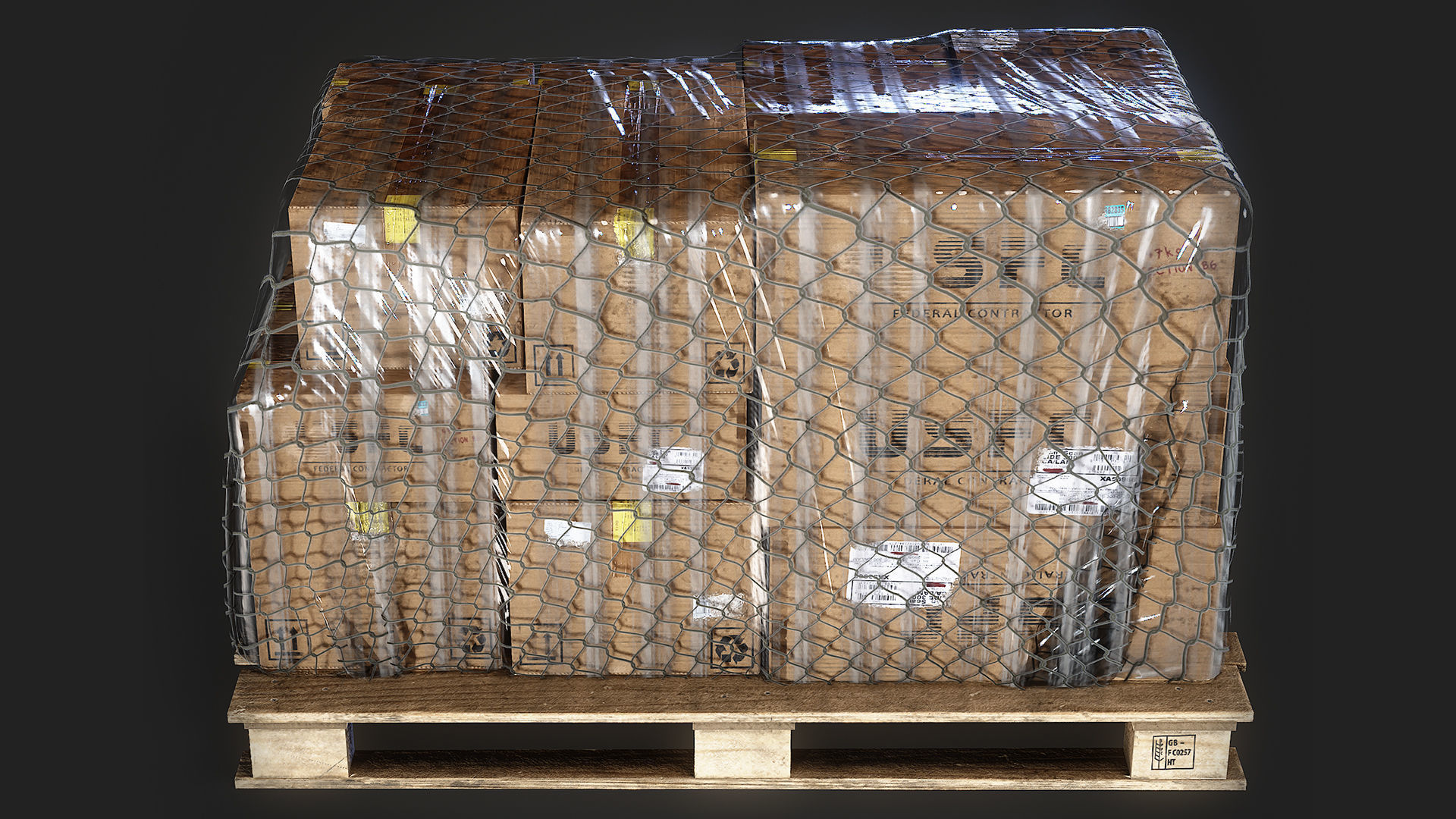 Military Box Cargo Vol 1 Low-poly 3D model_4