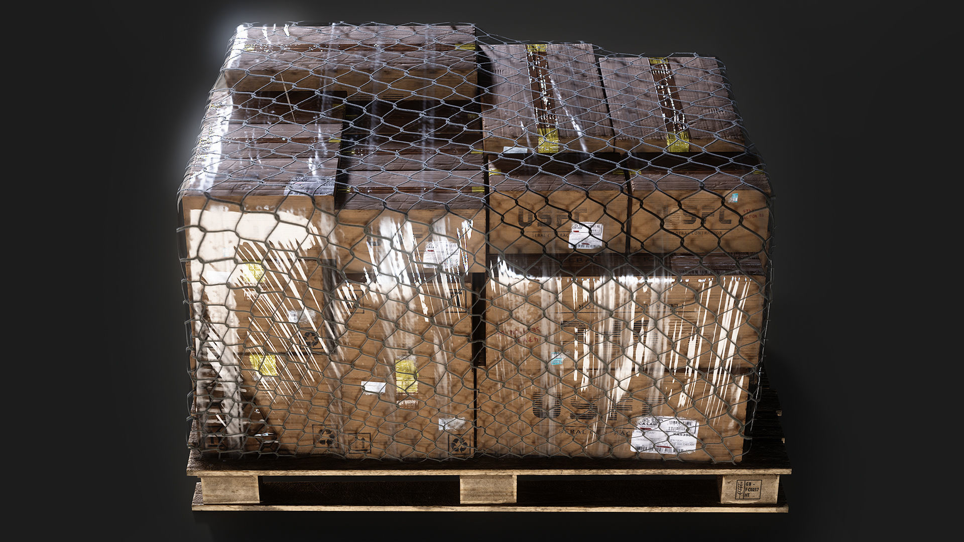 Military Box Cargo Vol 1 Low-poly 3D model_3