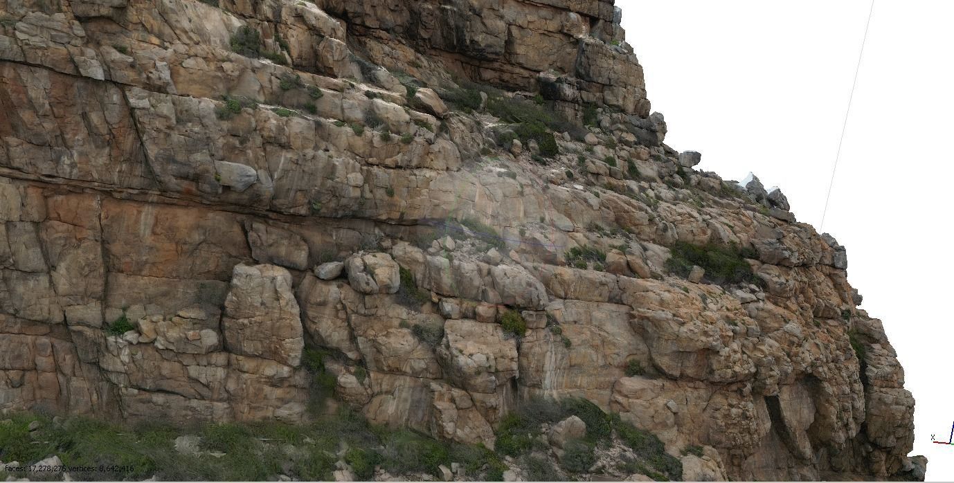 Mountain cliff corner 3D model_3