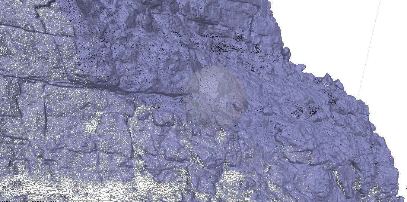 Mountain cliff corner 3D model_4