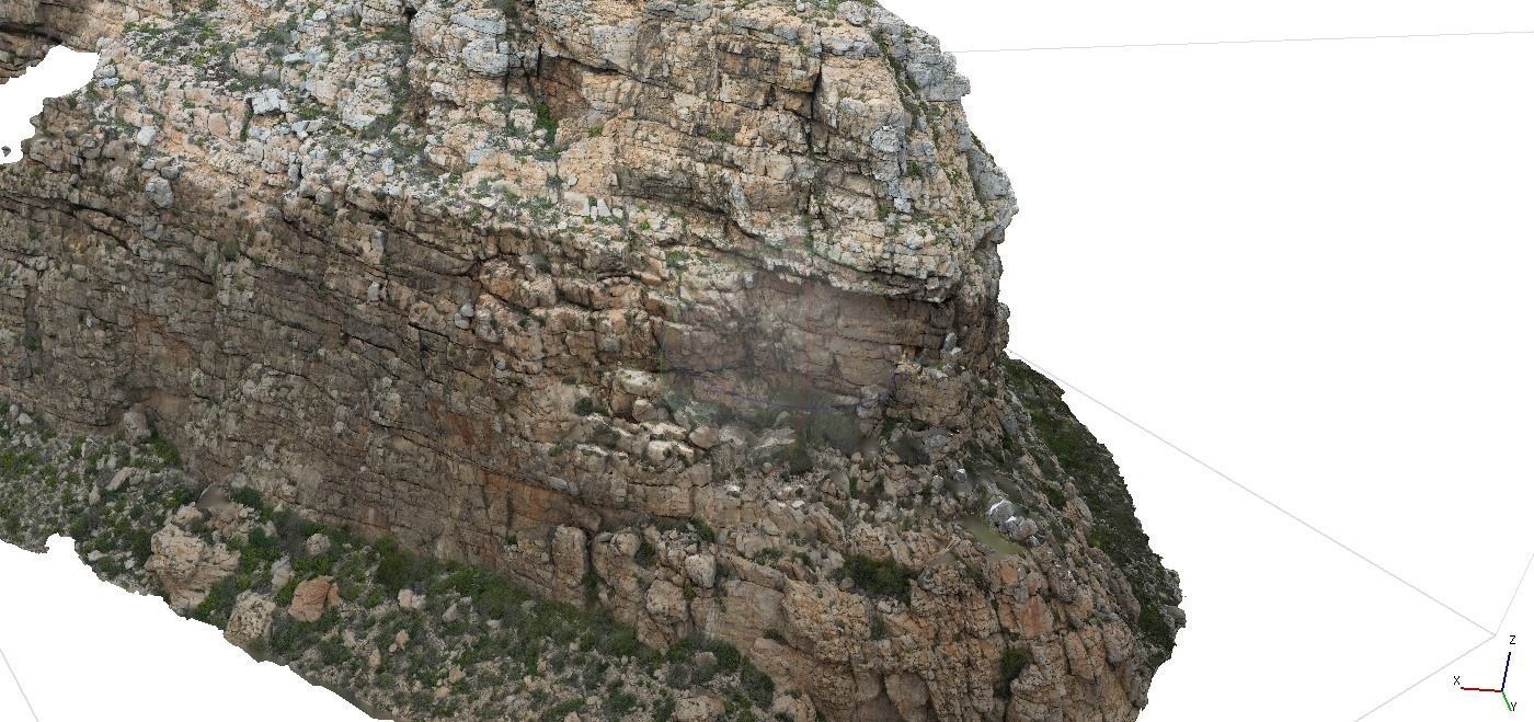 Mountain cliff corner 3D model_1