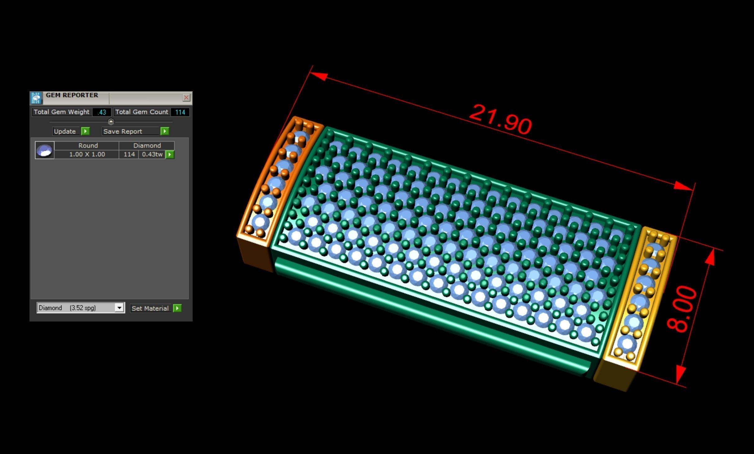 8 mm Rectangular Flip Lock Box Combination  3D Model Collection_3
