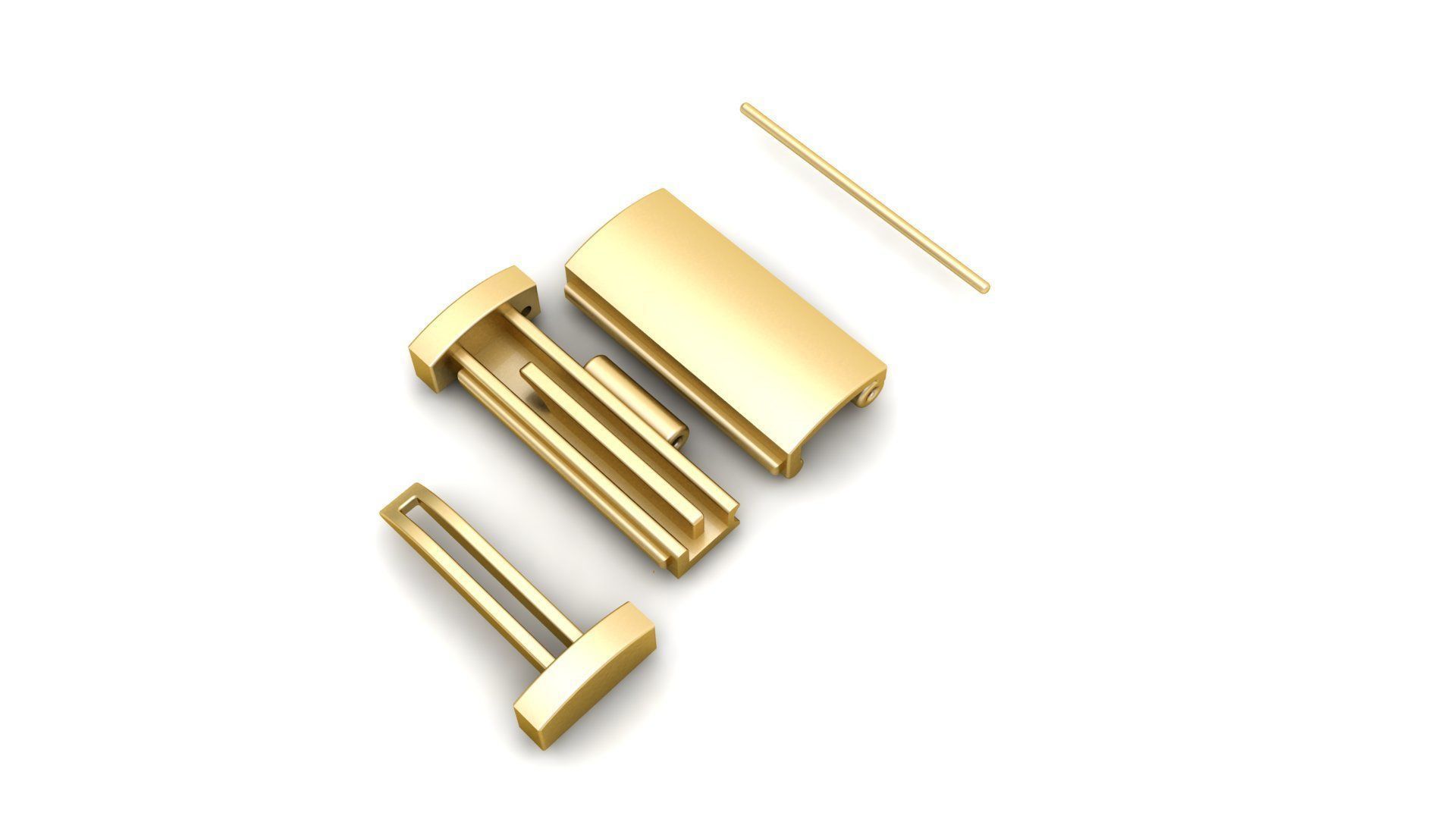 8 mm Rectangular Flip Lock Box Combination  3D Model Collection_7