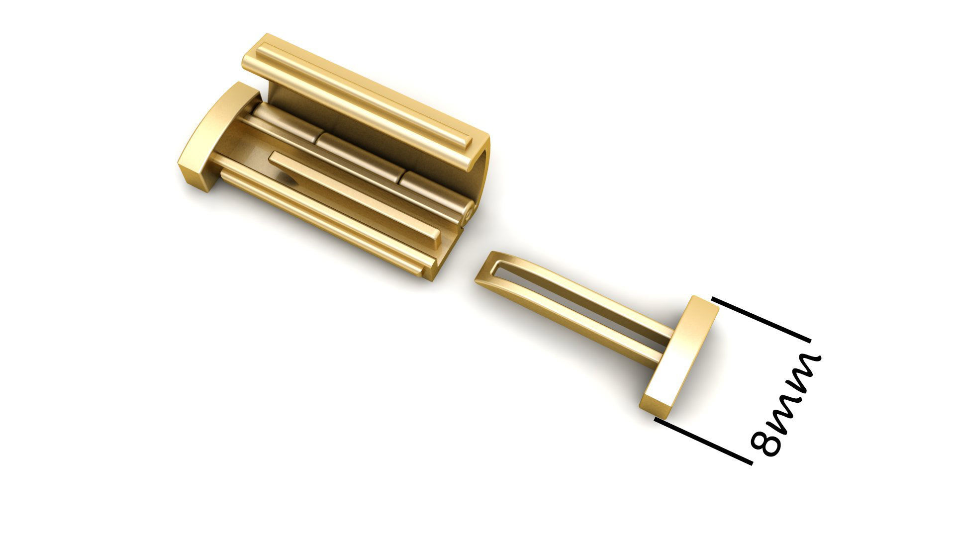 8 mm Rectangular Flip Lock Box Combination  3D Model Collection_6