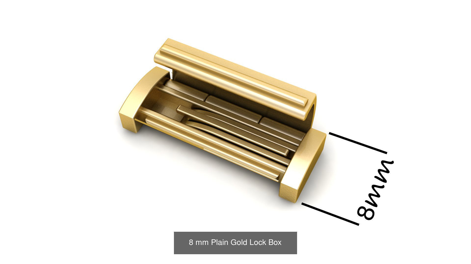 8 mm Rectangular Flip Lock Box Combination  3D Model Collection_4