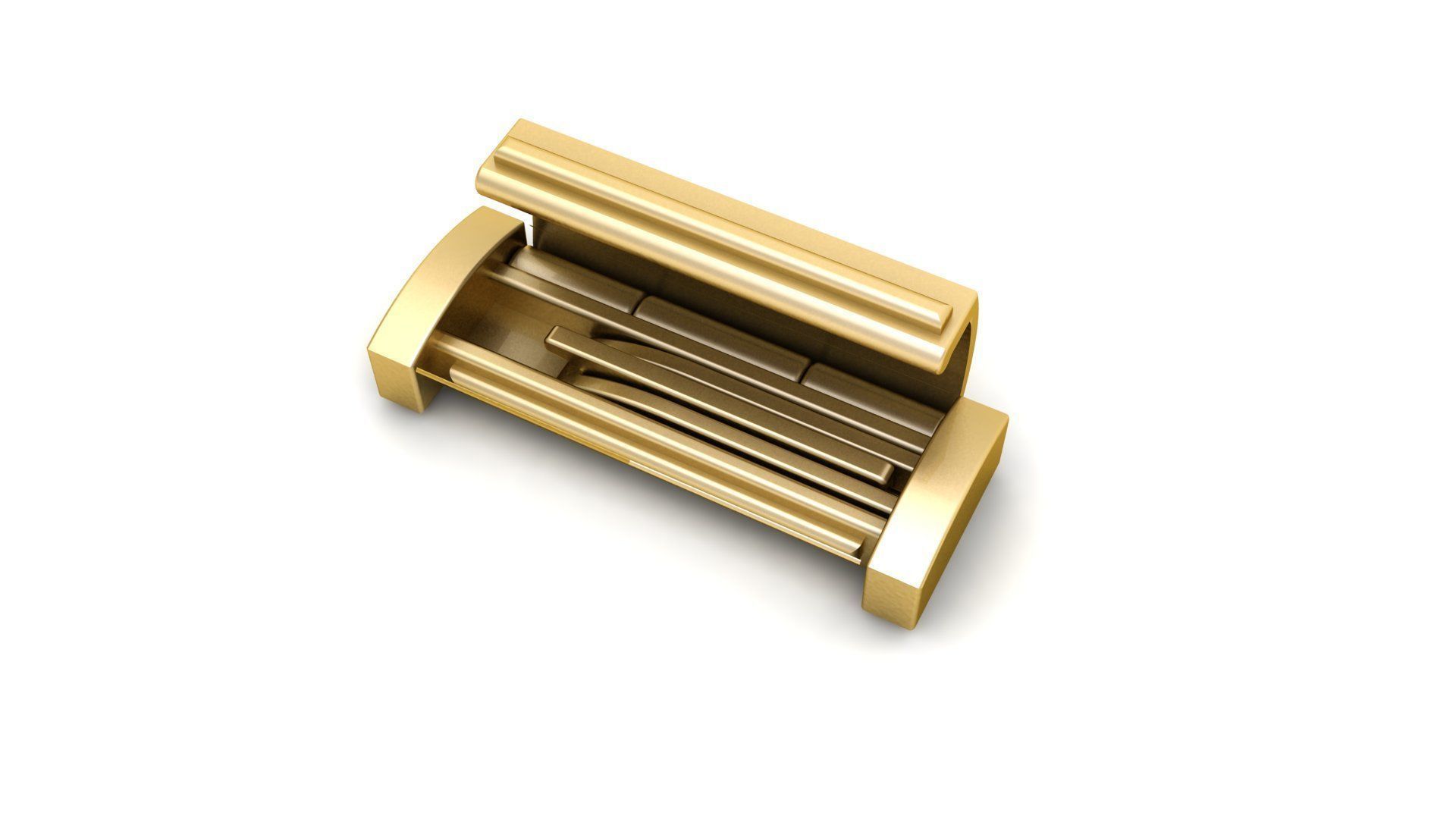 8 mm Rectangular Flip Lock Box Combination  3D Model Collection_8