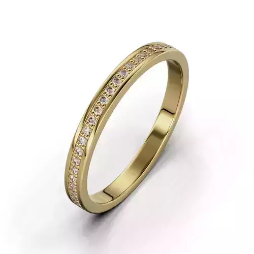 Band Rings Woman Gem Round 1mm 3D print model