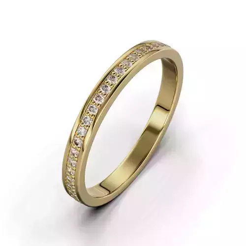 Band Rings Woman Gem Round 1 1 mm 3D print model