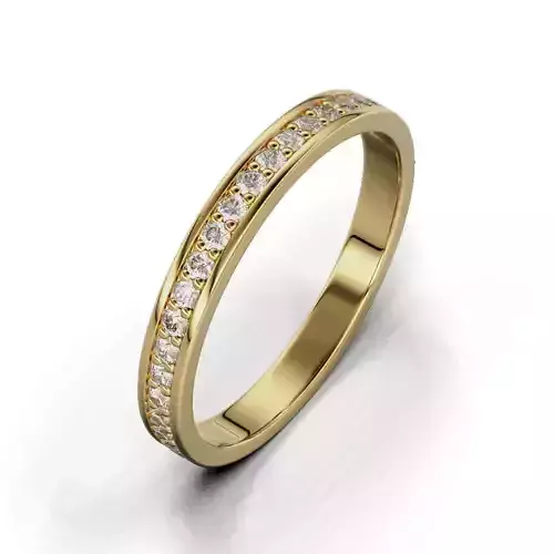Band Rings Woman Gem Round 1 3 mm 3D print model