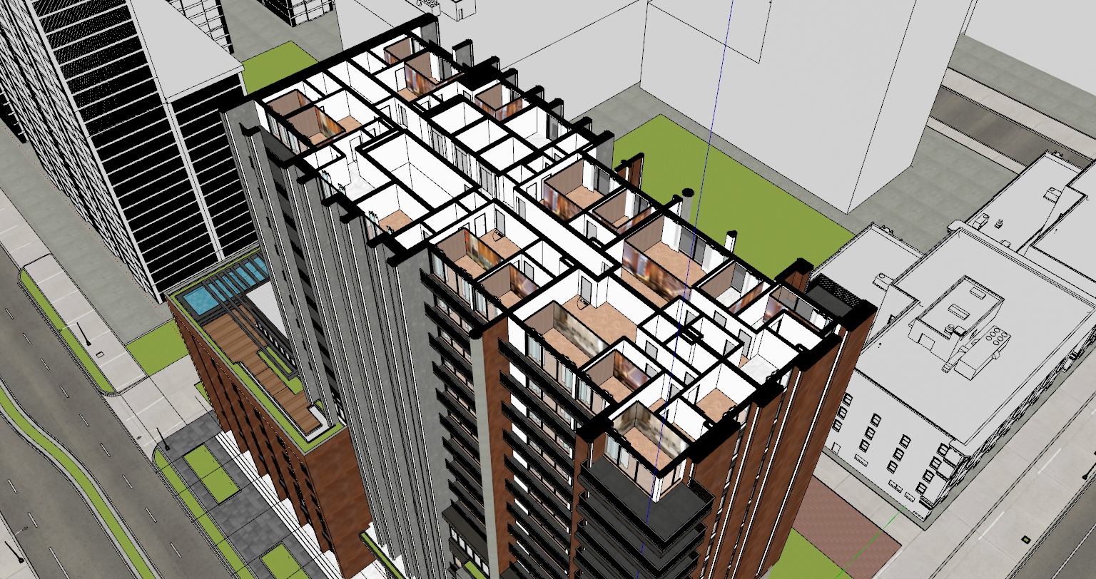 Residential high rise building 3D model 3D model_29