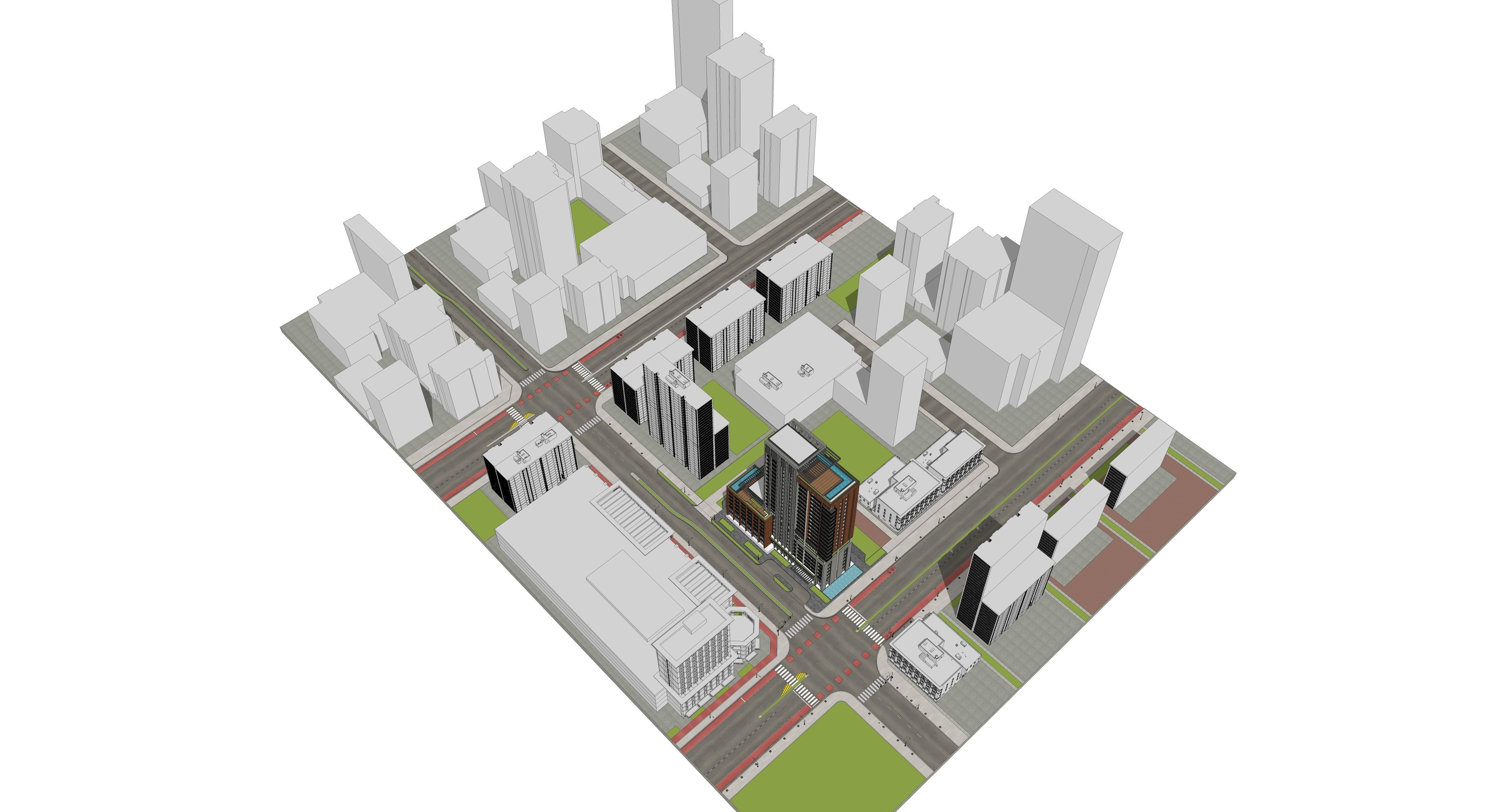Residential high rise building 3D model 3D model_10