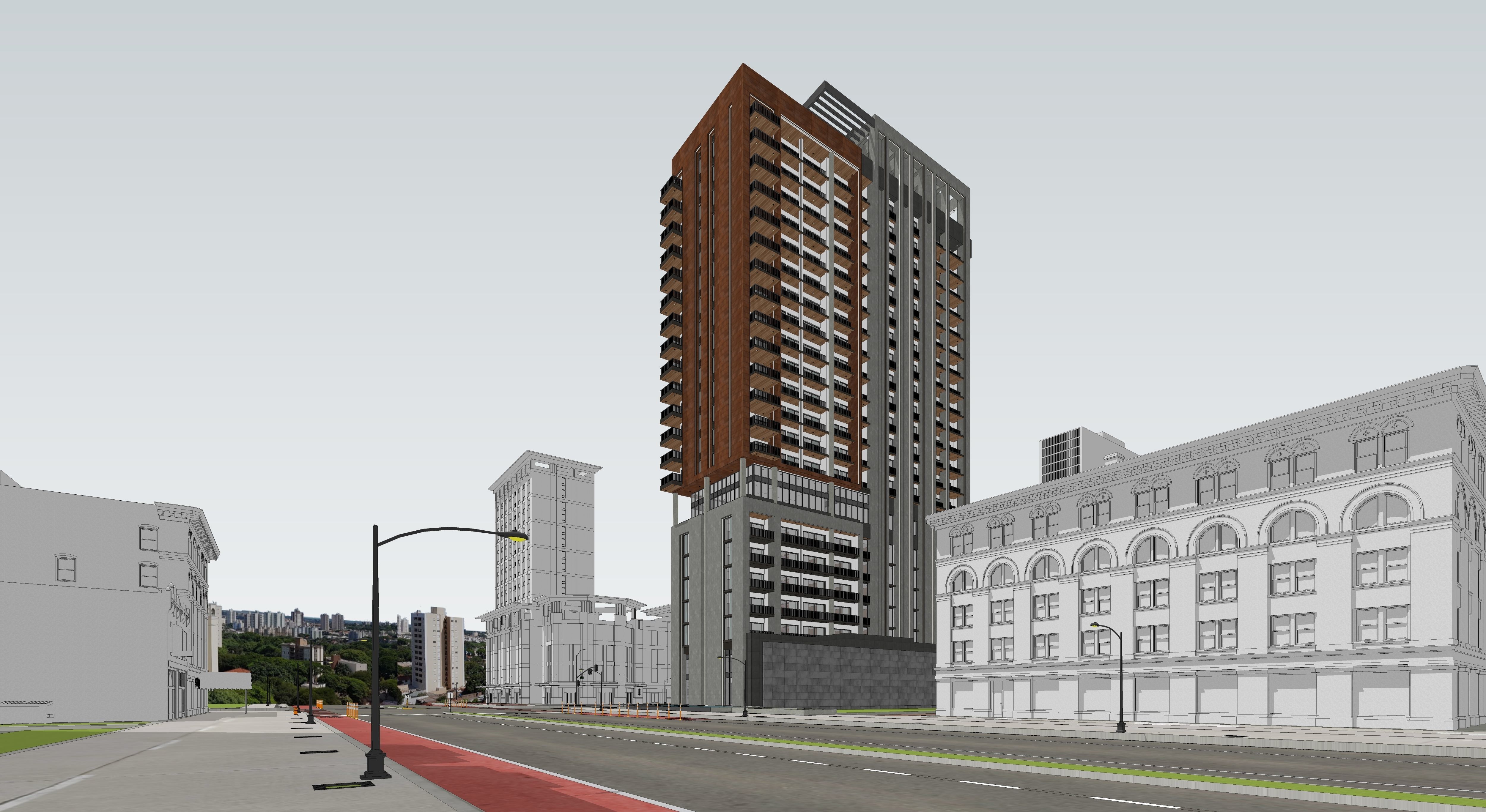 Residential high rise building 3D model 3D model_13