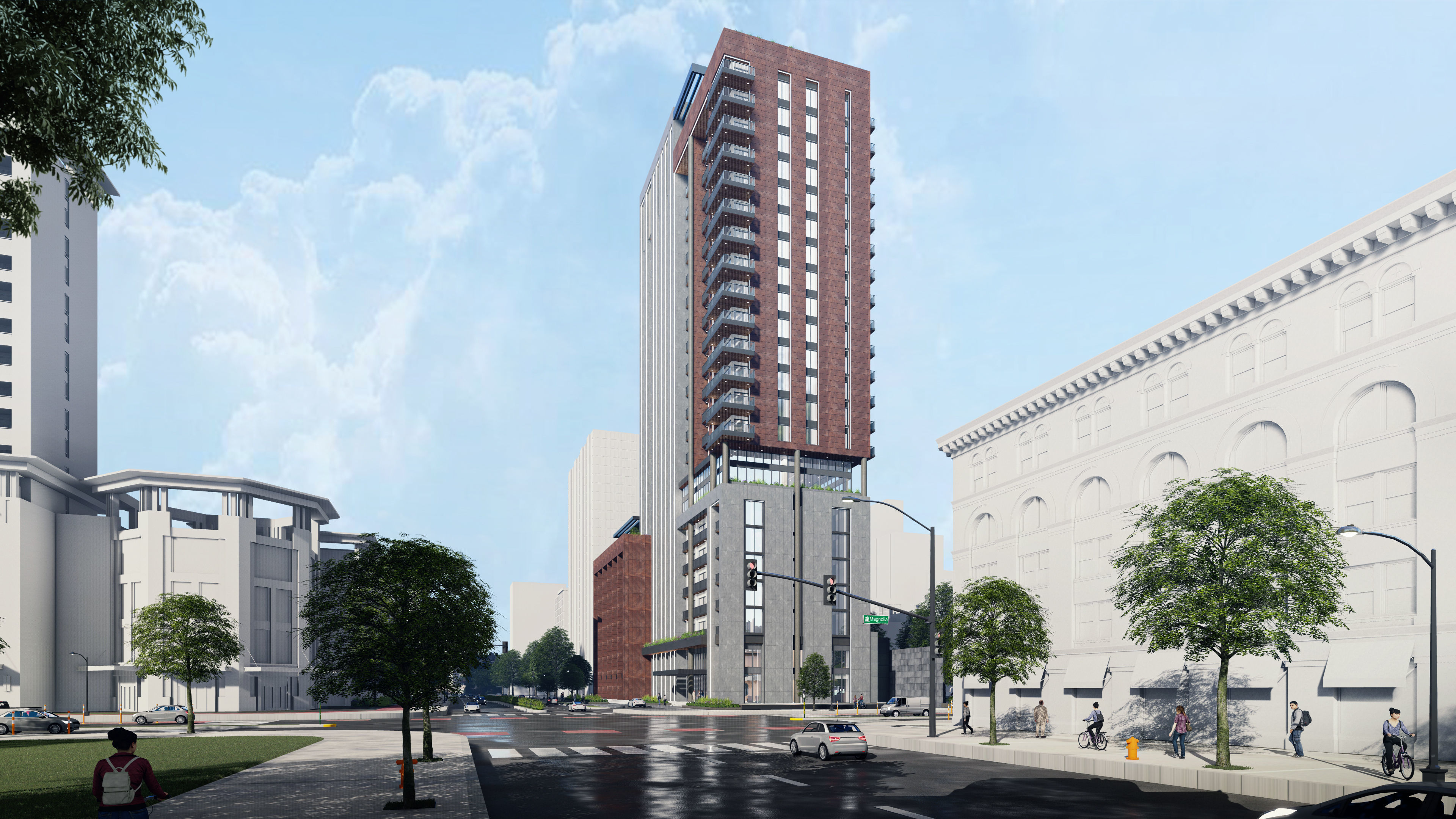 Residential high rise building 3D model 3D model_8