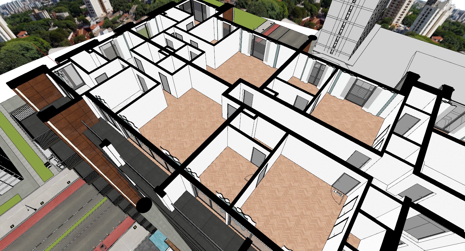 Residential high rise building 3D model 3D model_30