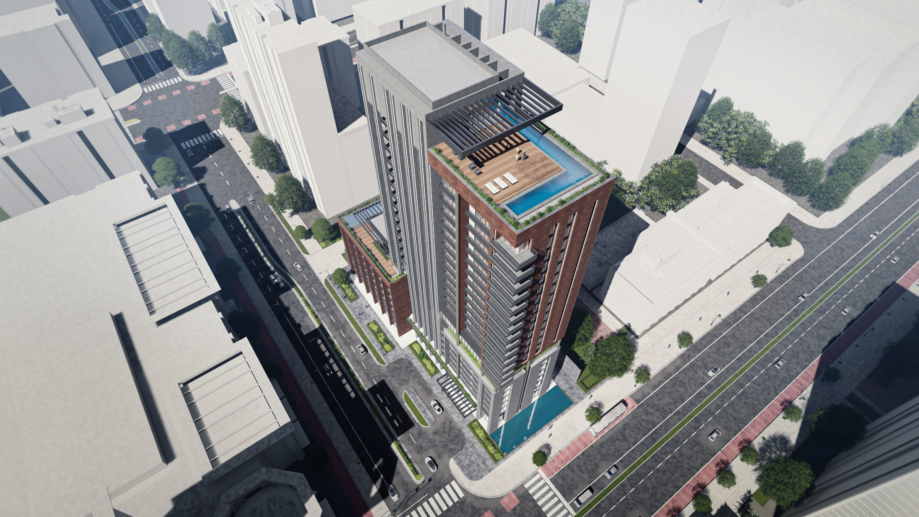 Residential high rise building 3D model 3D model_2