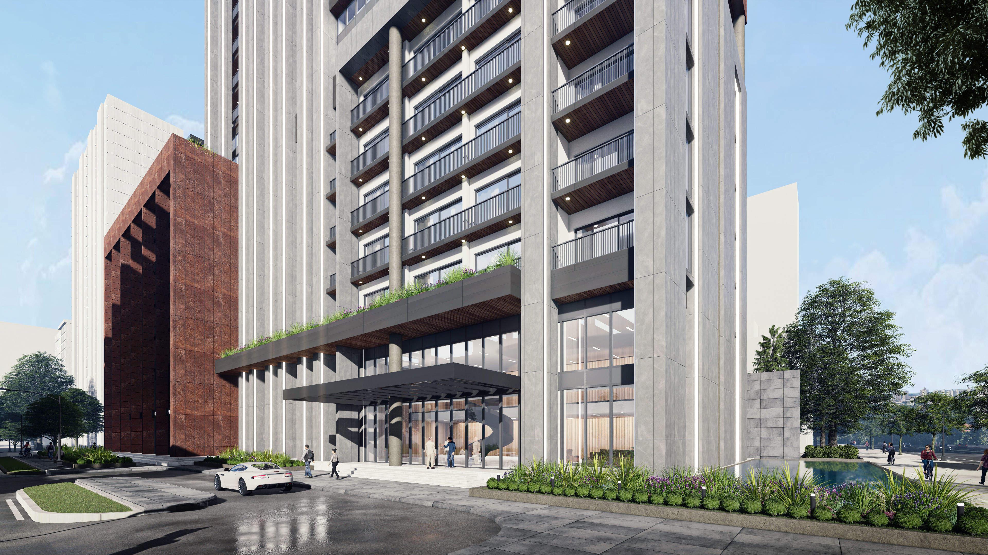 Residential high rise building 3D model 3D model_9