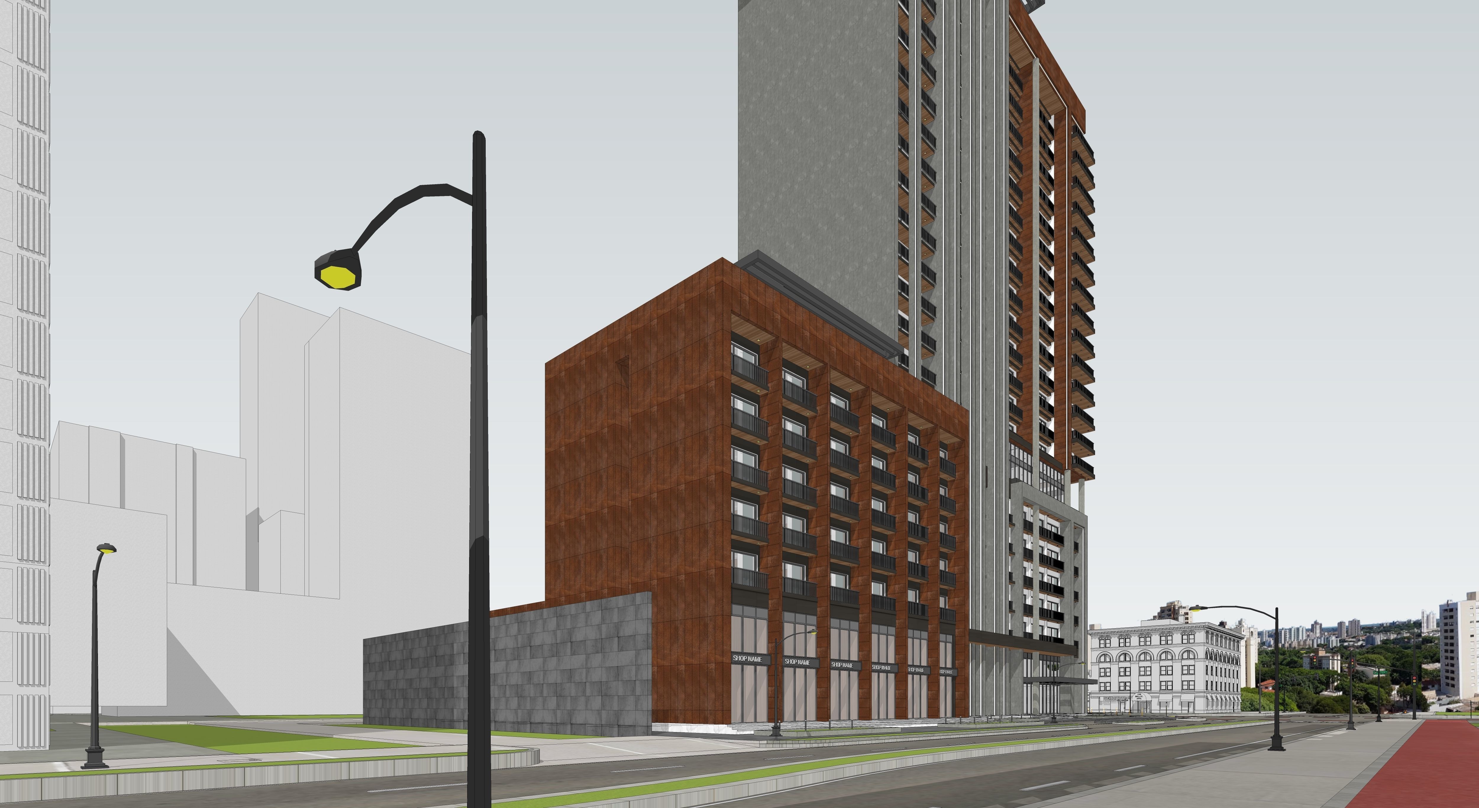 Residential high rise building 3D model 3D model_14
