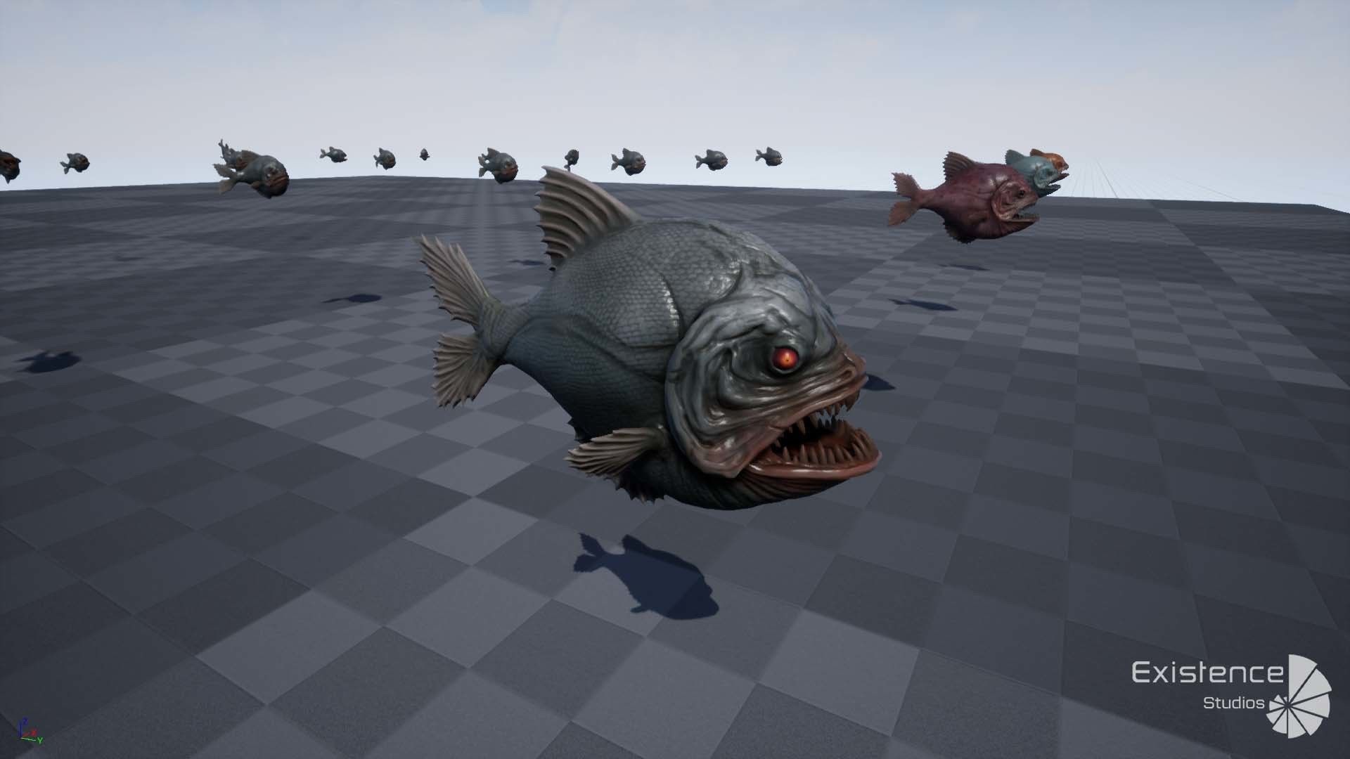 The Piranha Fish - Ocean predator - Pirana 3d model - 10 Low-poly 3D model_20