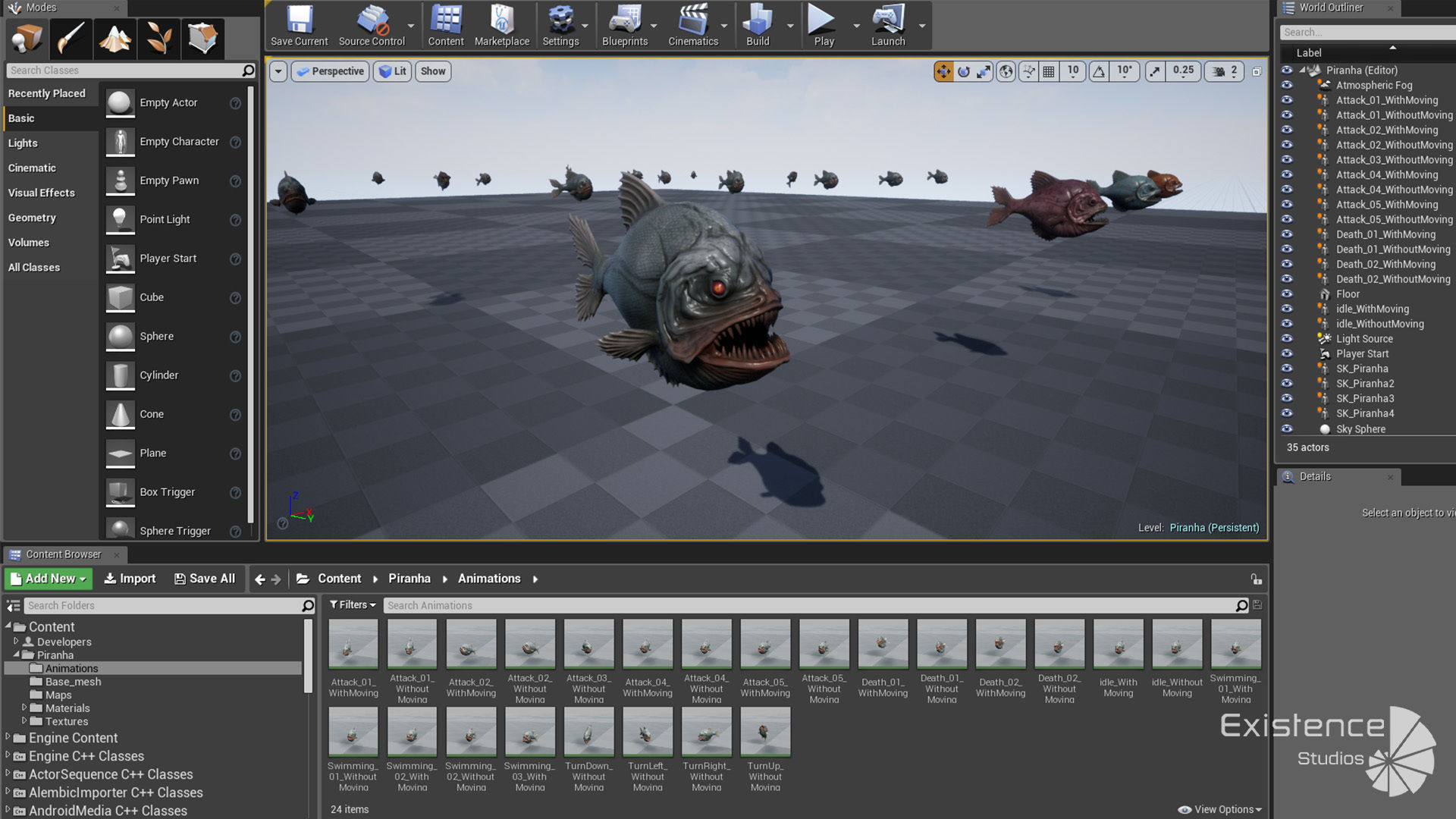 The Piranha Fish - Ocean predator - Pirana 3d model - 10 Low-poly 3D model_9