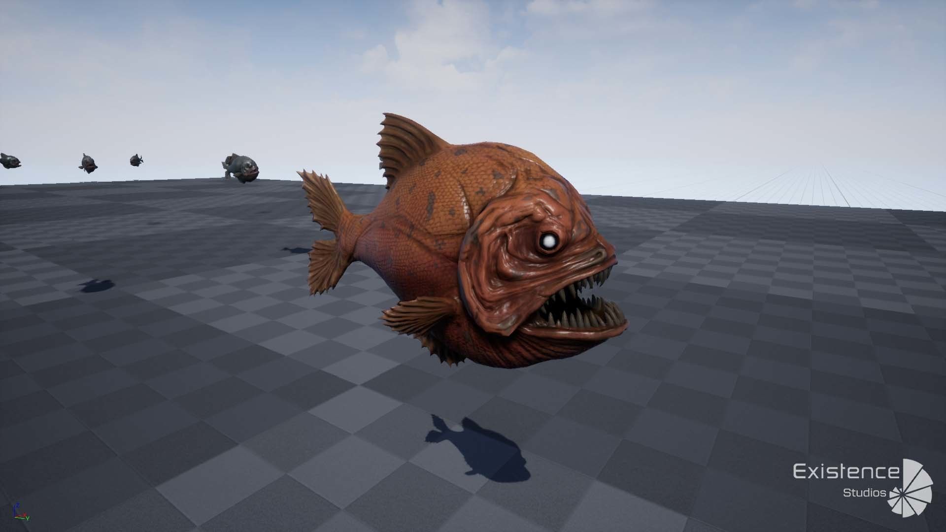 The Piranha Fish - Ocean predator - Pirana 3d model - 10 Low-poly 3D model_22