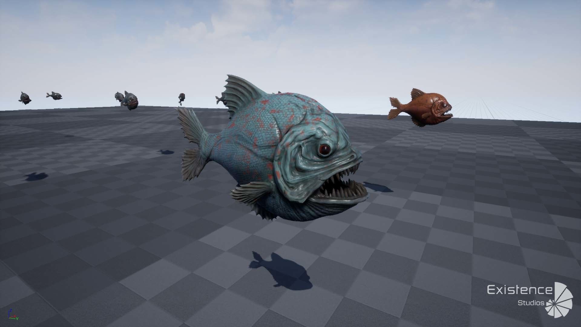 The Piranha Fish - Ocean predator - Pirana 3d model - 10 Low-poly 3D model_21