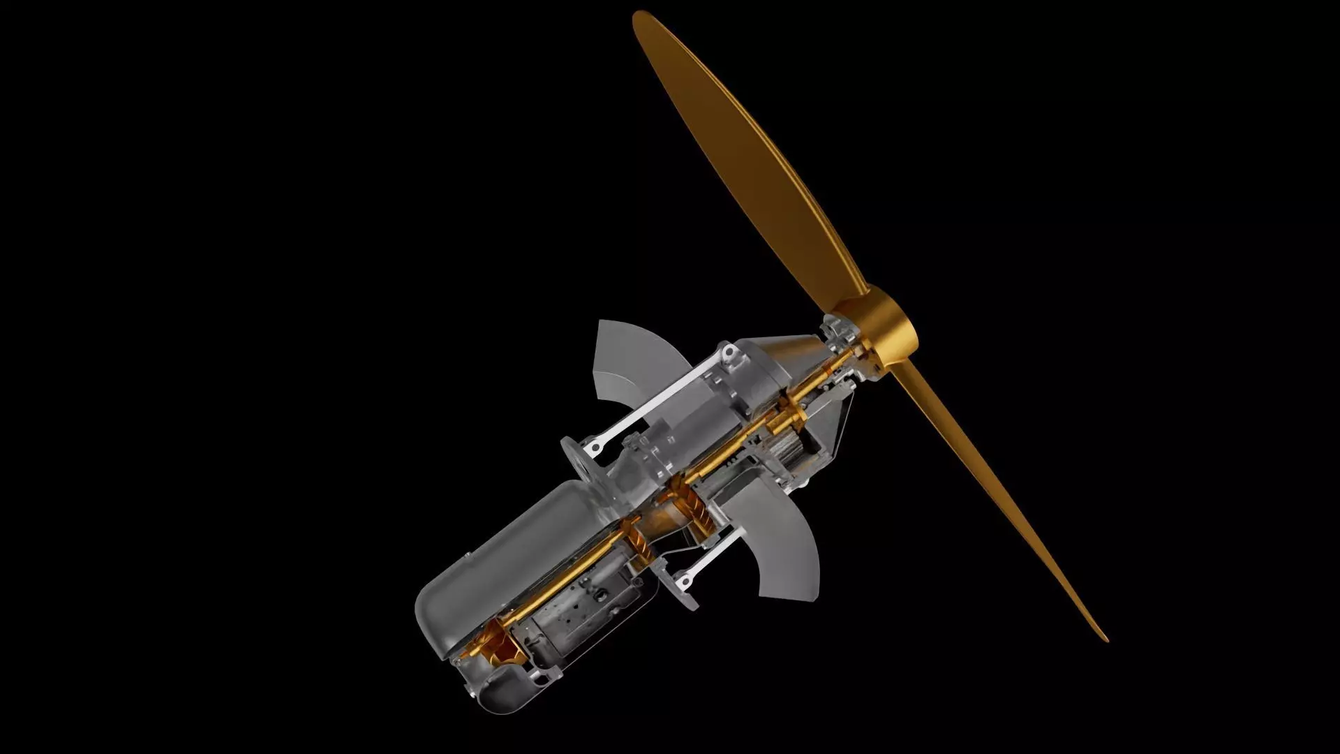 Turboprop engine KJ-66 3D model
