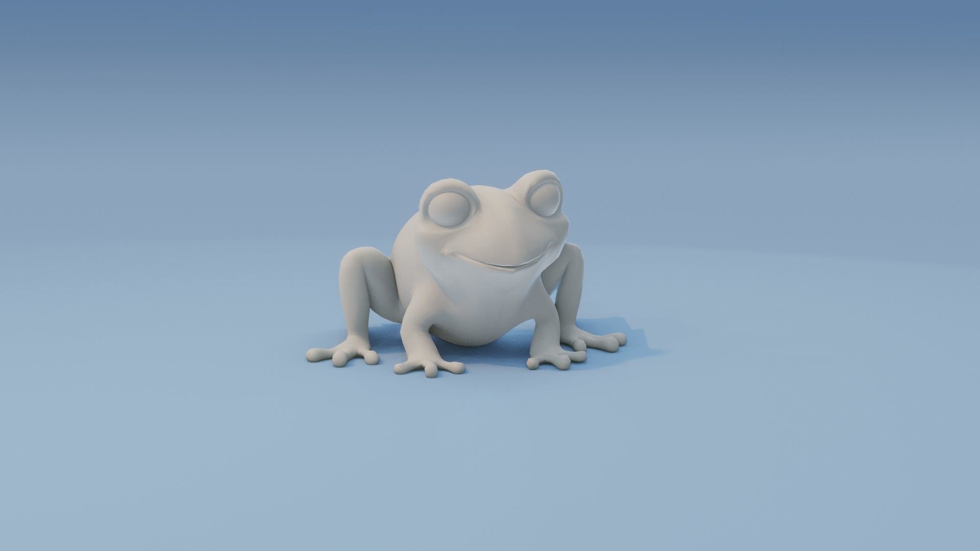 Cartoon Frog Animated and Rigged Base Mesh 3D Model Low-poly 3D model_18