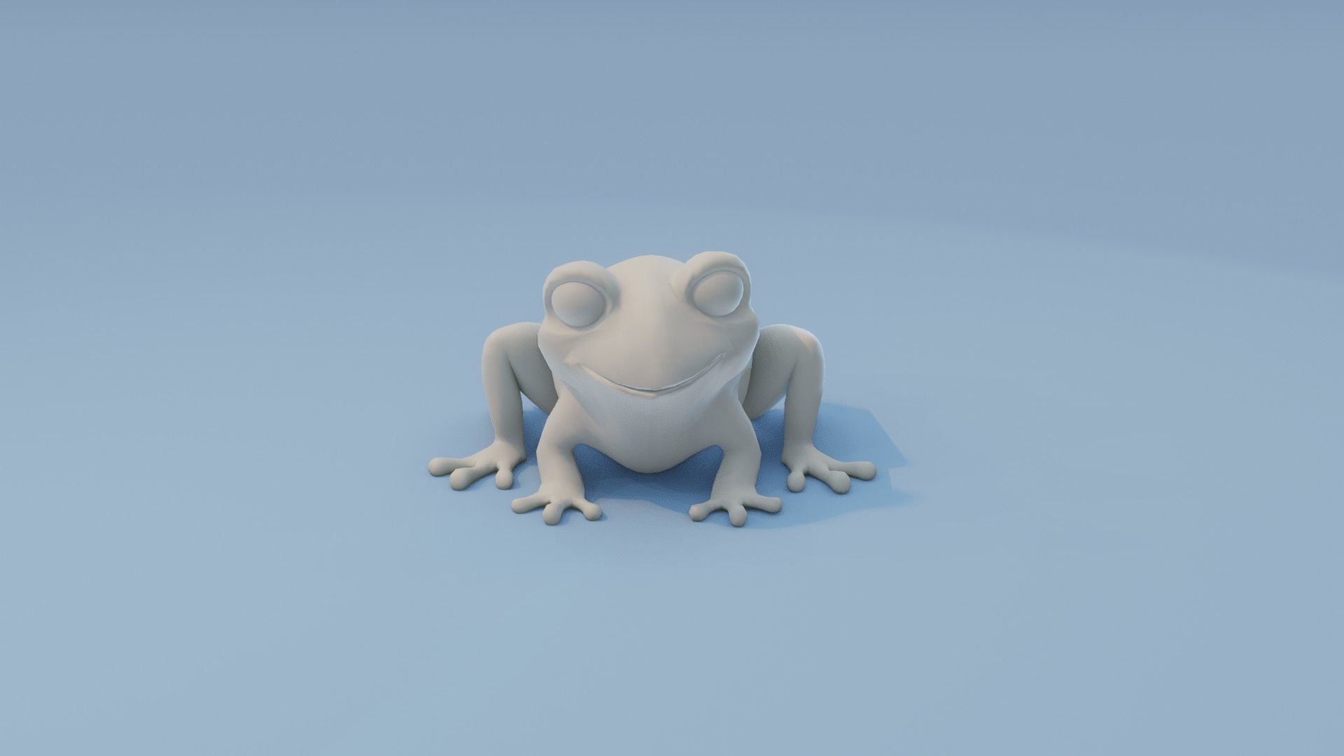 Cartoon Frog Animated and Rigged Base Mesh 3D Model Low-poly 3D model_15