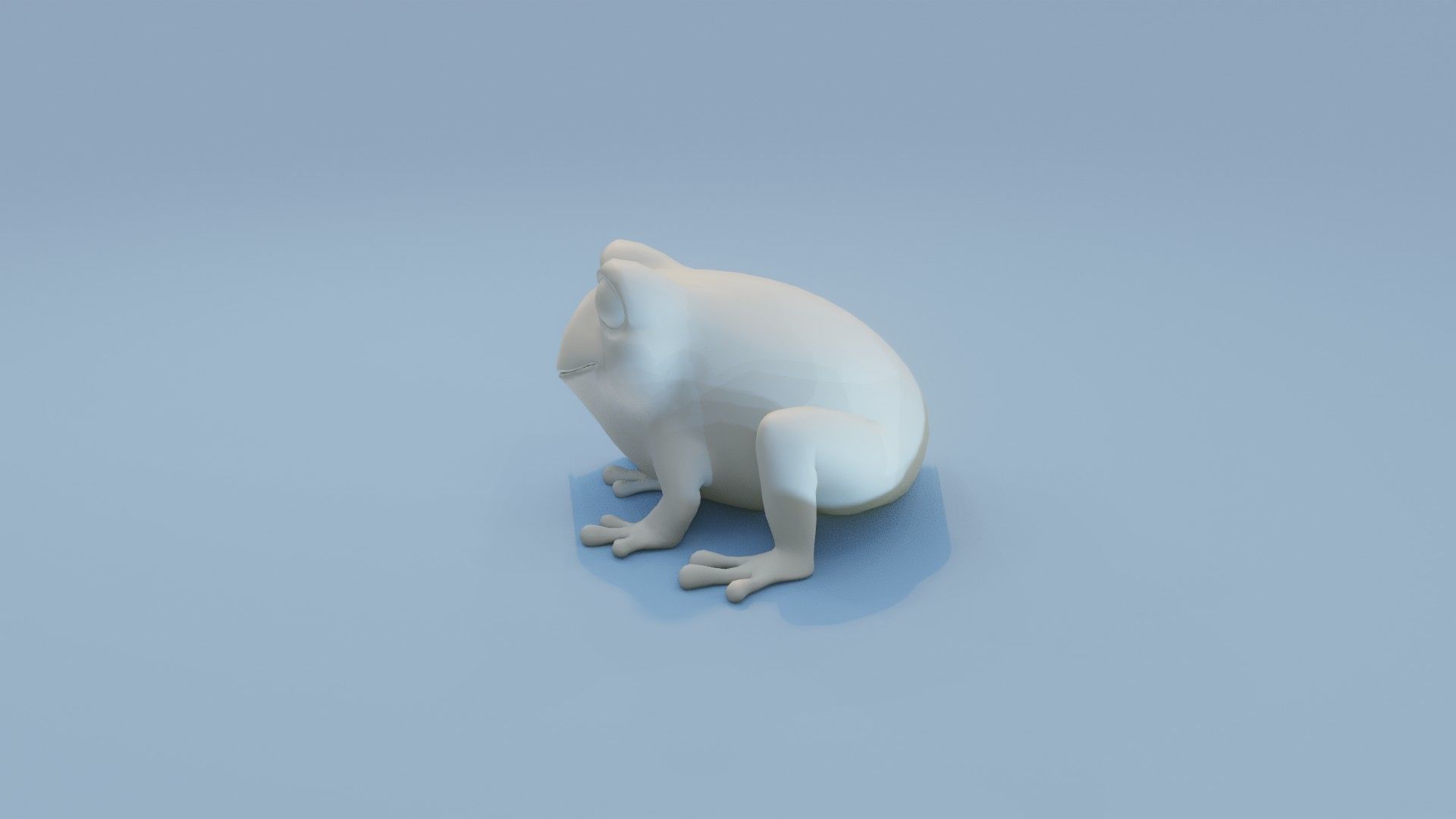 Cartoon Frog Animated and Rigged Base Mesh 3D Model Low-poly 3D model_16