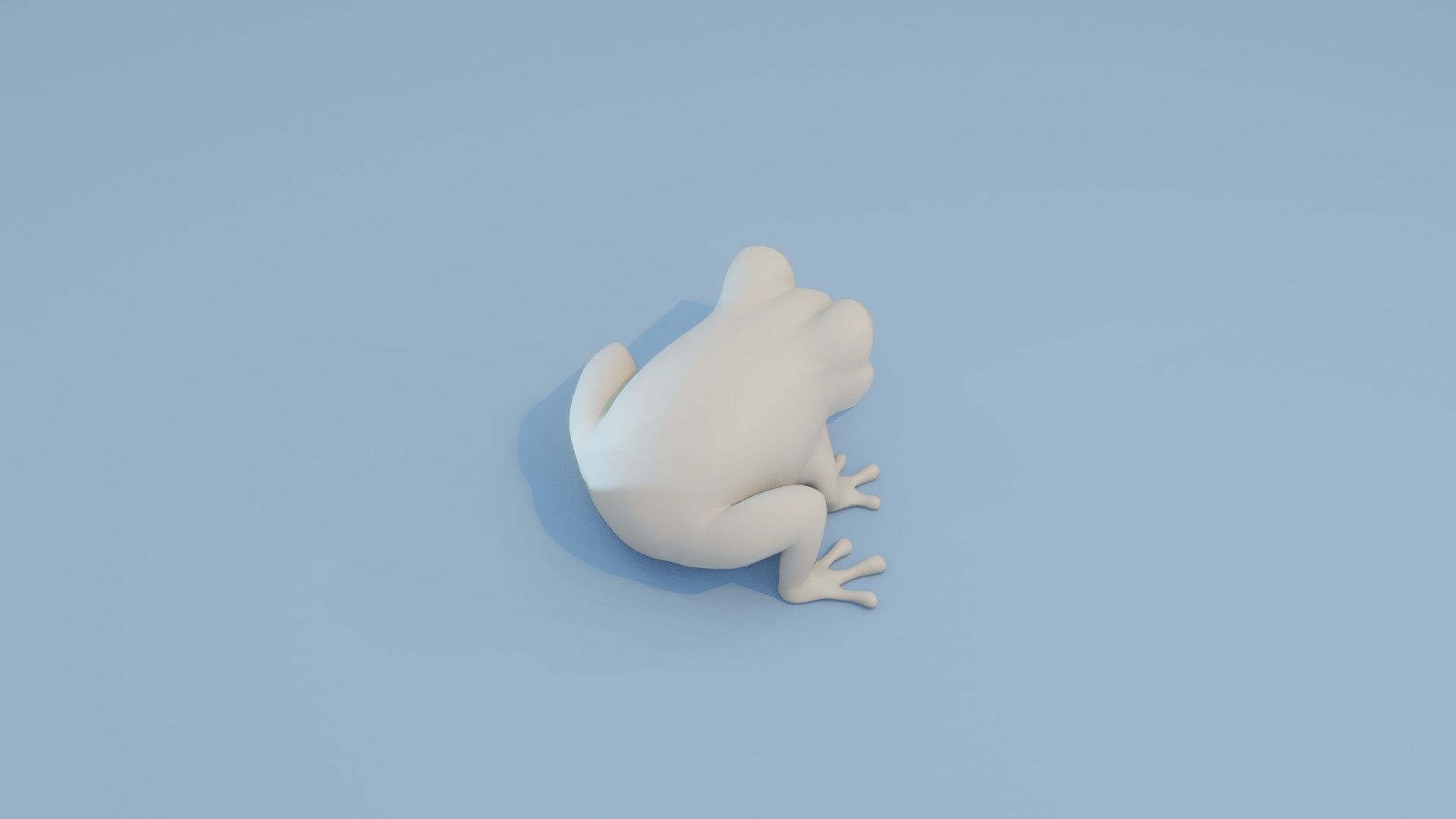 Cartoon Frog Animated and Rigged Base Mesh 3D Model Low-poly 3D model_5