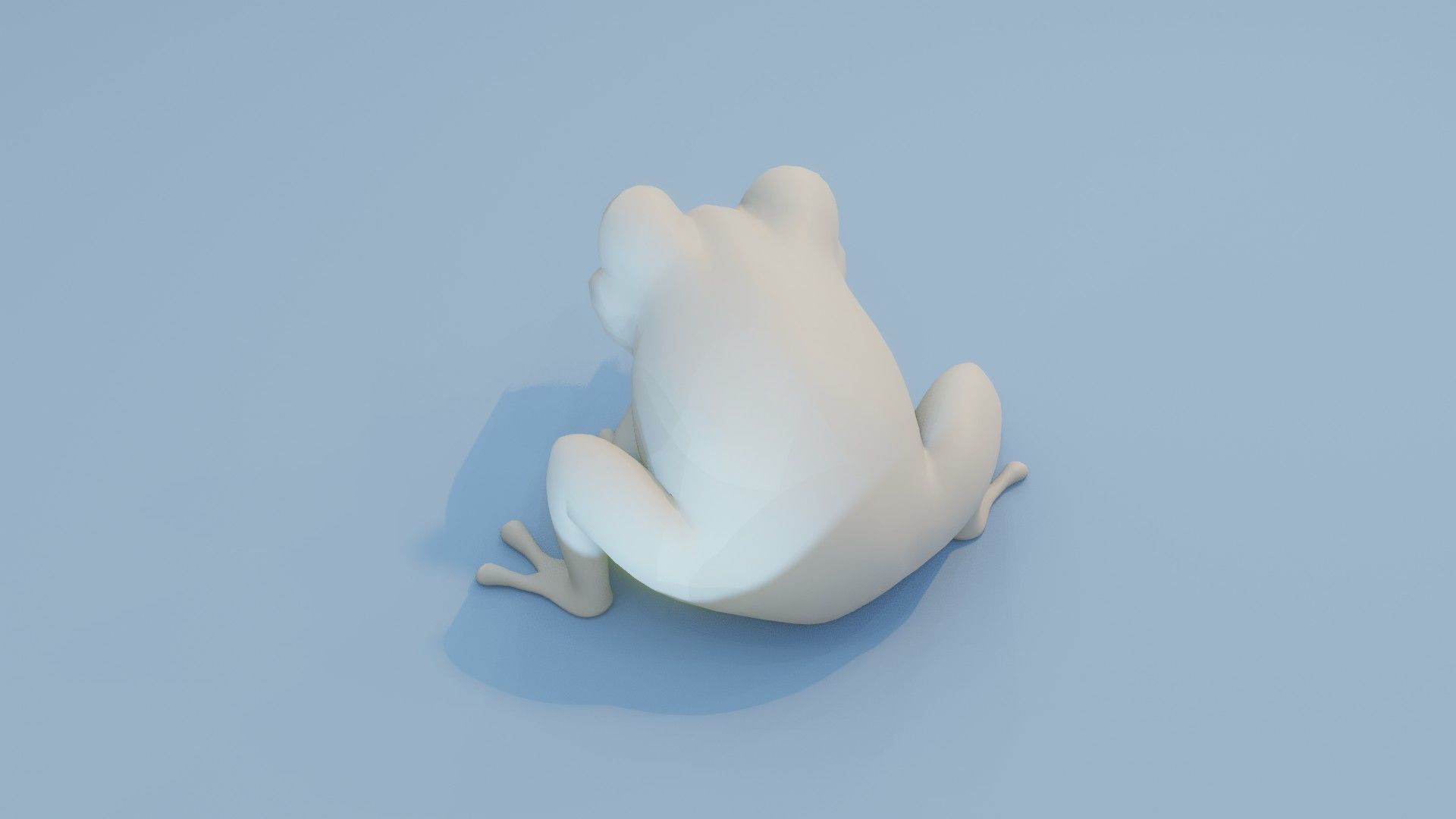 Cartoon Frog Animated and Rigged Base Mesh 3D Model Low-poly 3D model_4