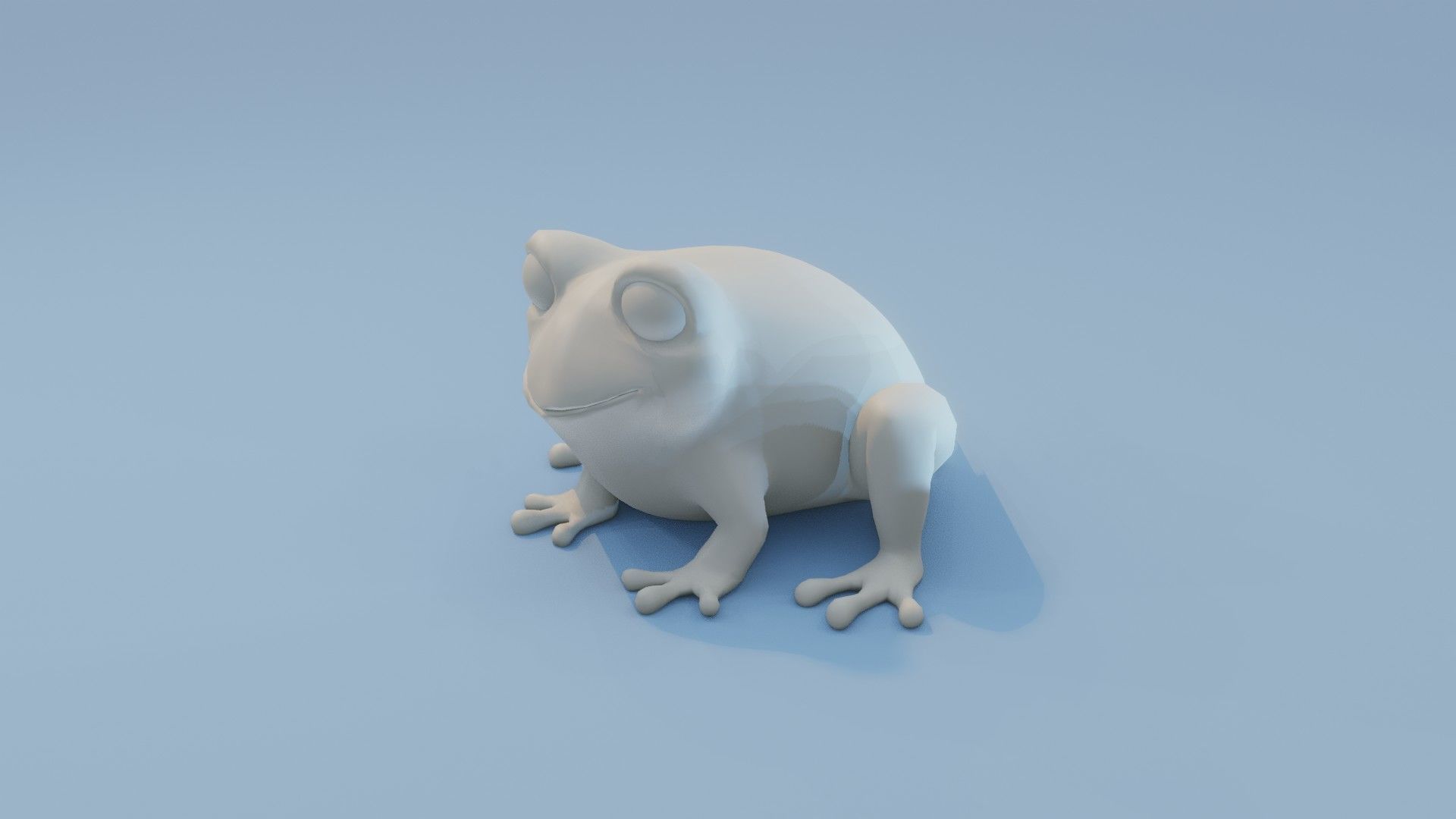 Cartoon Frog Animated and Rigged Base Mesh 3D Model Low-poly 3D model_14