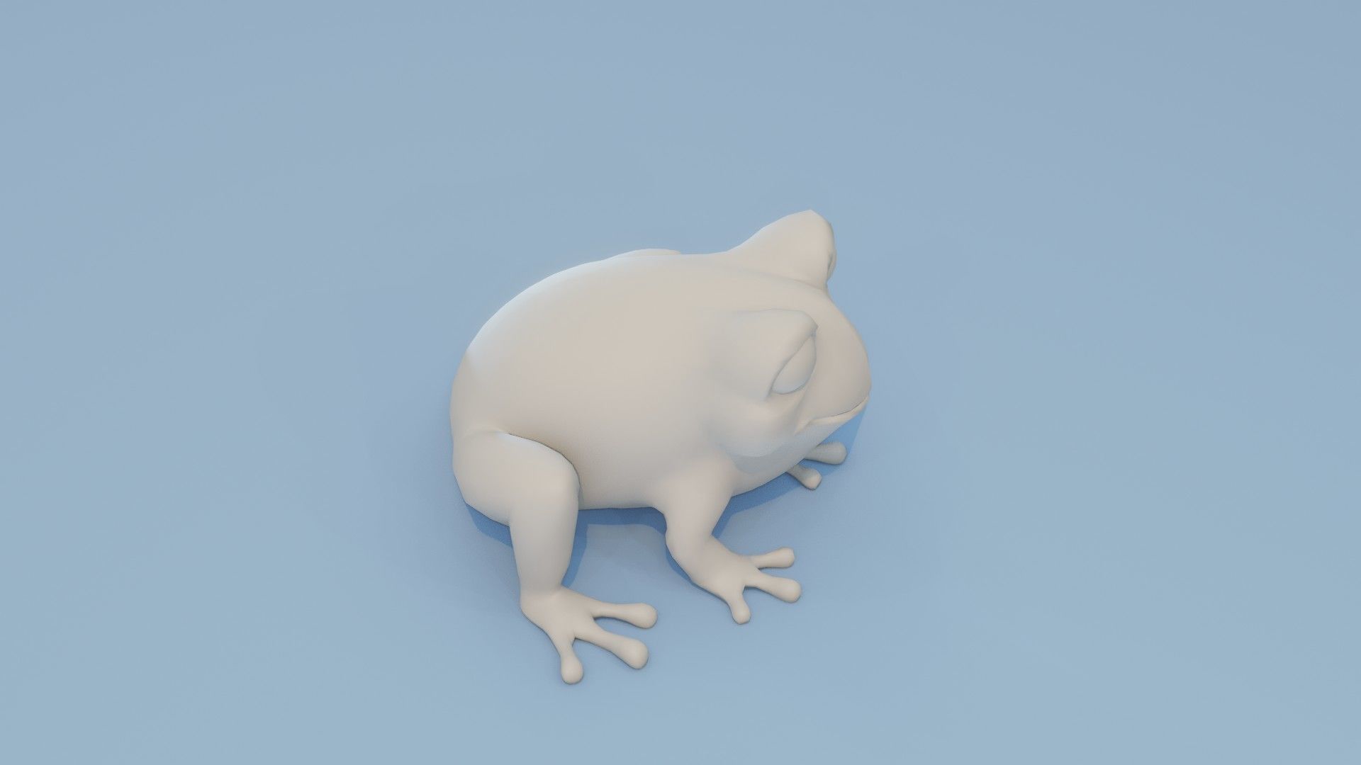 Cartoon Frog Animated and Rigged Base Mesh 3D Model Low-poly 3D model_11