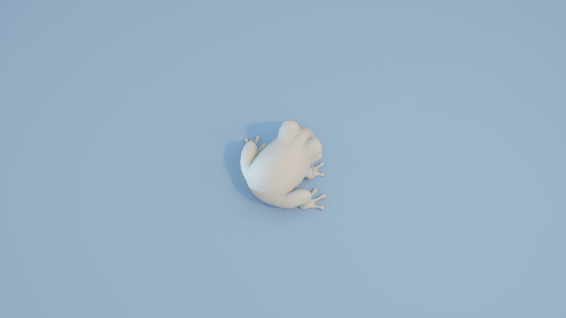 Cartoon Frog Animated and Rigged Base Mesh 3D Model Low-poly 3D model_10