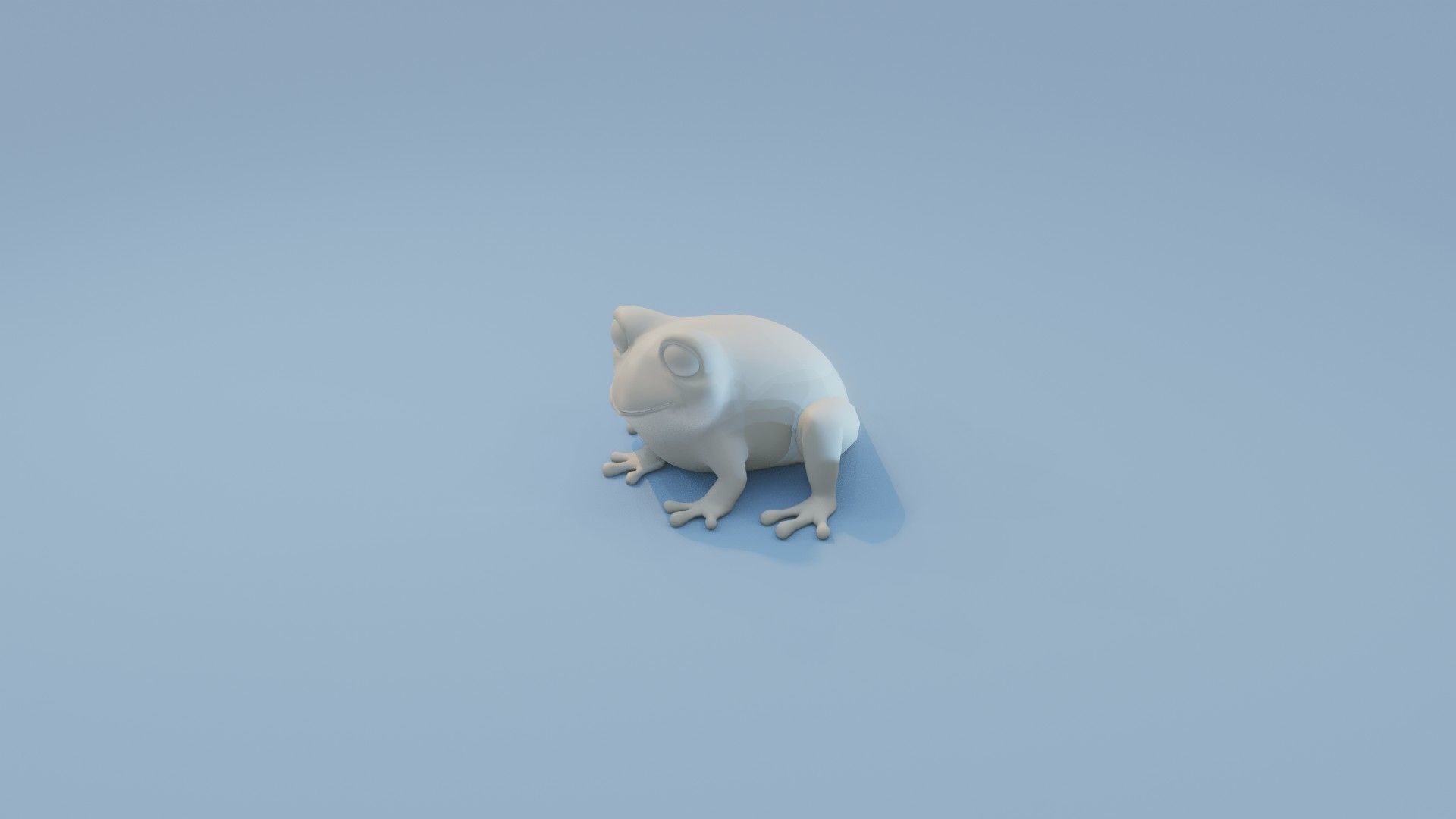 Cartoon Frog Animated and Rigged Base Mesh 3D Model Low-poly 3D model_8