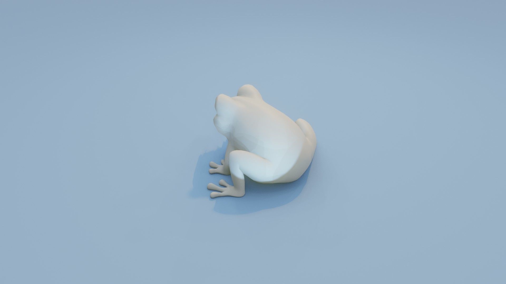 Cartoon Frog Animated and Rigged Base Mesh 3D Model Low-poly 3D model_9