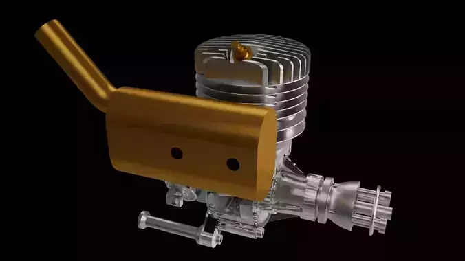 Model aircraft engine  RS55 3D model