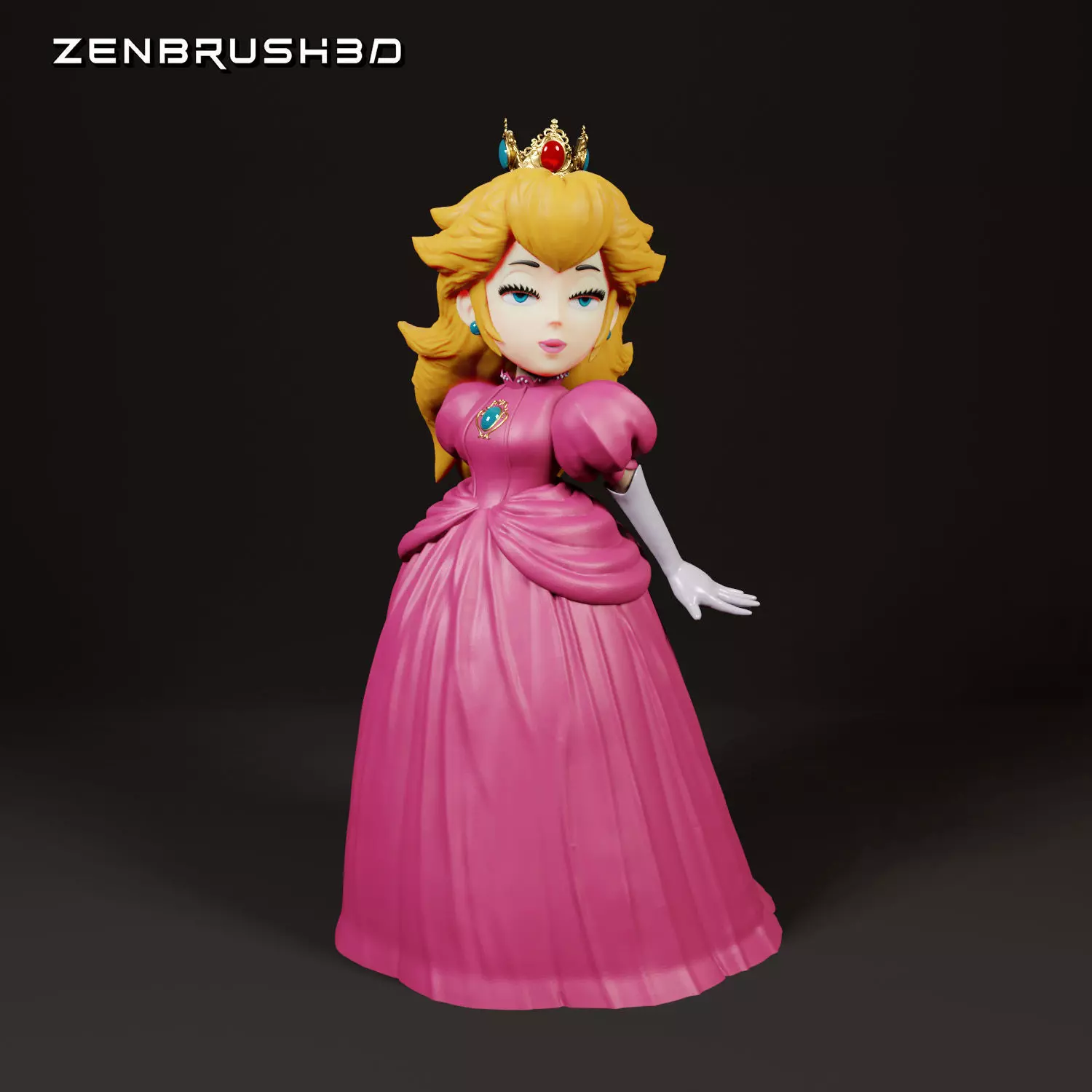 PEACH - Super Mario  BROS  3D Printing 3D print model_0