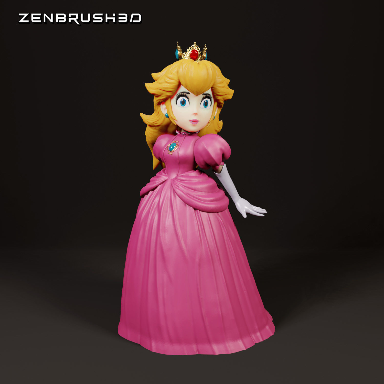 PEACH - Super Mario  BROS  3D Printing 3D print model_3