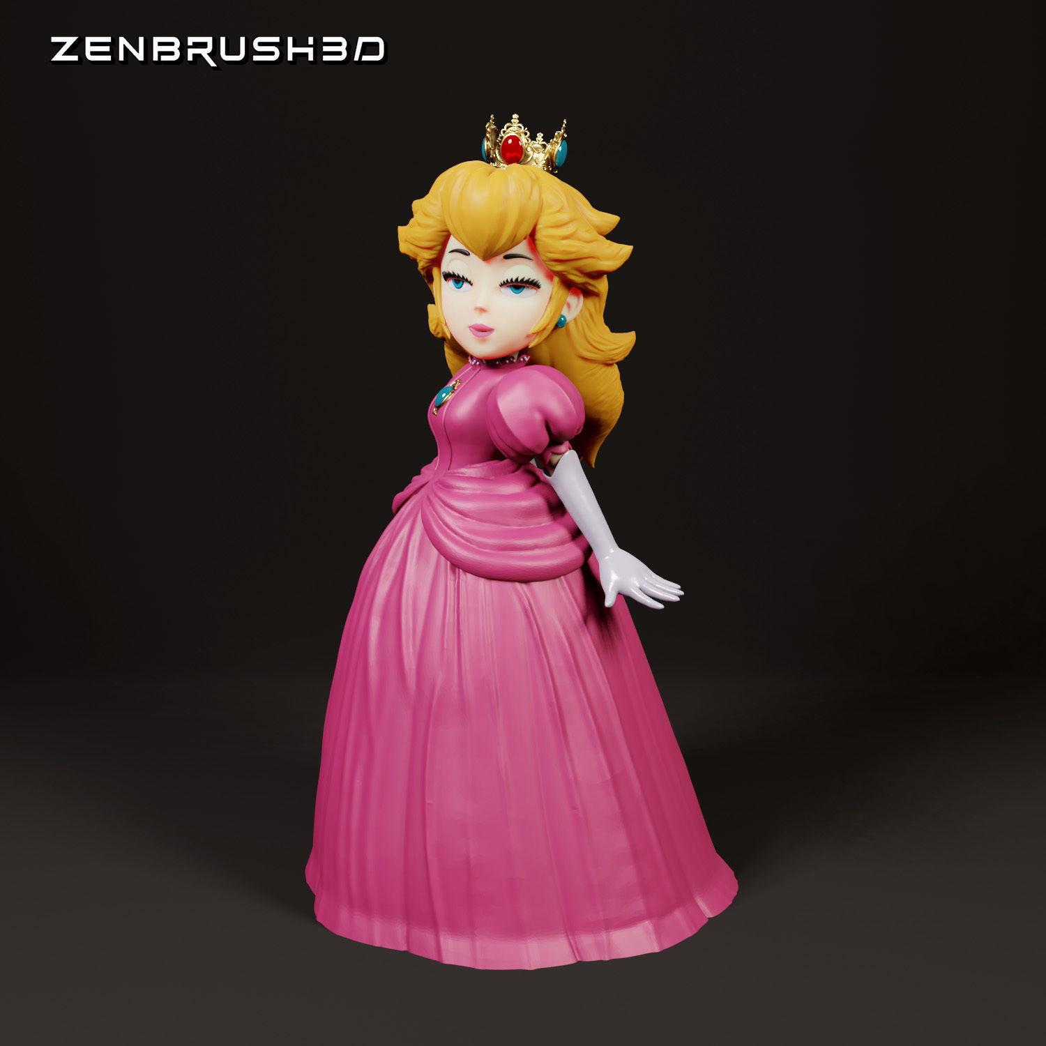 PEACH - Super Mario  BROS  3D Printing 3D print model_5